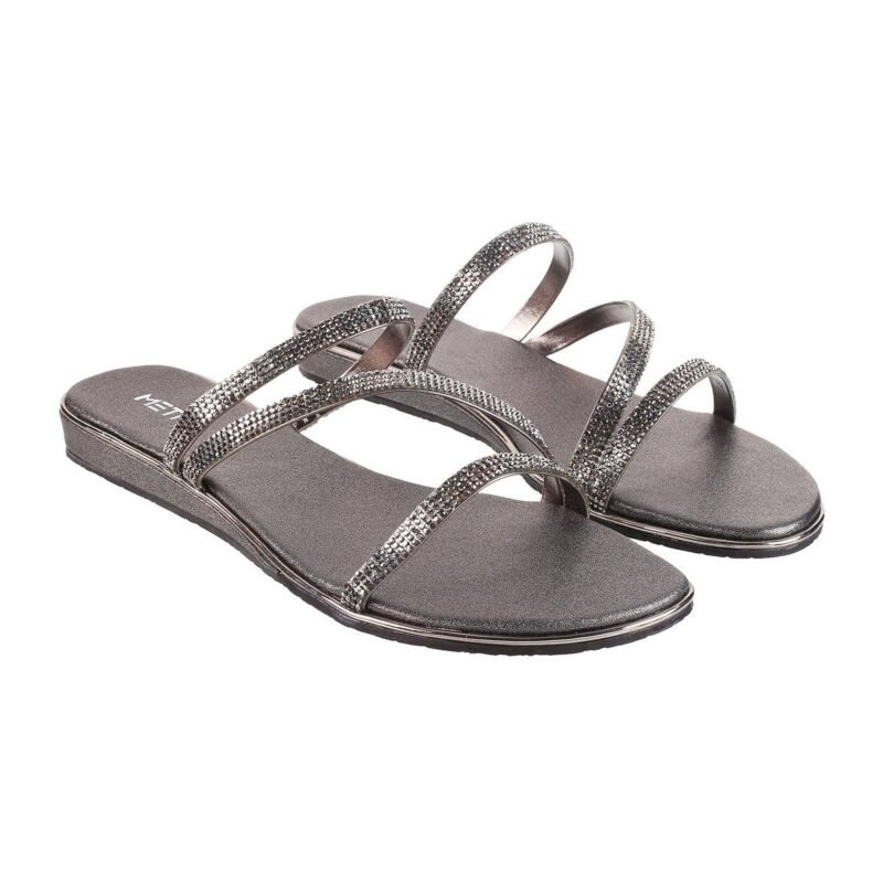 SleekStep Gun-Metal Casual Slippers